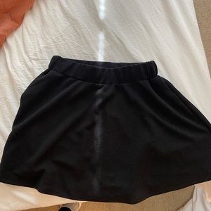 shein black skater skirt